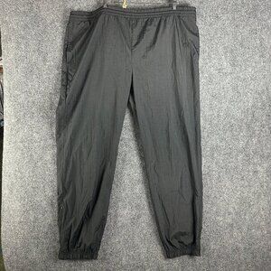 JC Penney Track Pants Mens XL Black Nylon Pockets Zip Cuffs USA Olympics